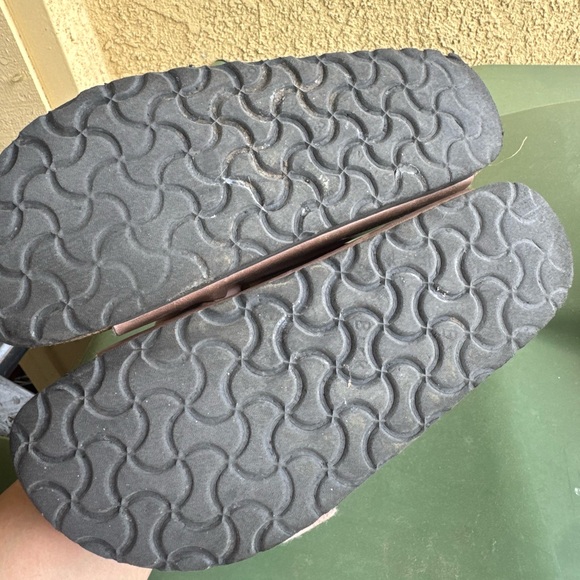 Birkenstock Two-Strap Sandals in Metallic Rose Gold - Picture 3 of 5